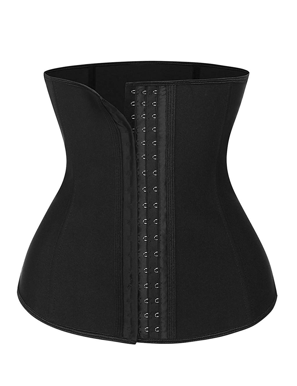 Womens Waist Trainer Corset for Weight Loss Steel Boned Tummy Control Body Shaper with Adjustable Hooks 